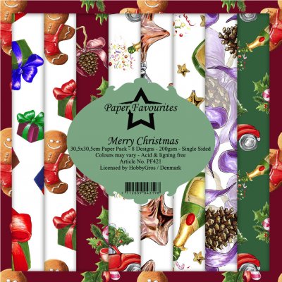 MERRY CHRISTMAS paper pack 12x12 from Paper Favourites 30x30 cm