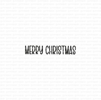 MERRY CHRISTMAS engelsk jultextstämpel från Gummiapan ca 30x5 mm
