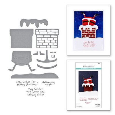 Merry Mischief Chimney Caper Stamp & Die Set (SDS-212) from Spellbinders