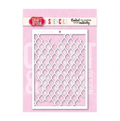MESH stencil - Schablon från Craft & You A6