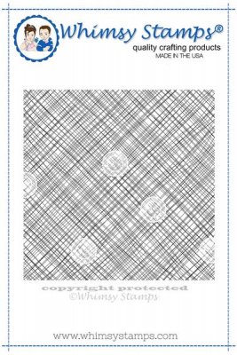 Messy mesh background rubber stamp - Bakgrundsstämpel med rörigt rutnätsmönster från Whimsy Stamps