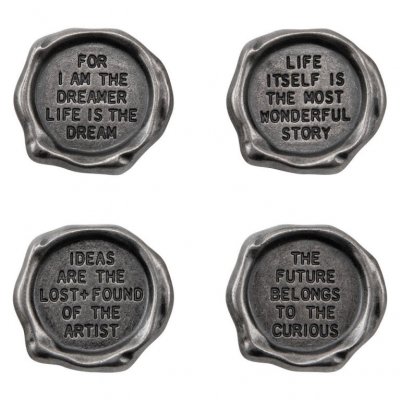 Metal quote seals from Tim Holtz Idea-ology