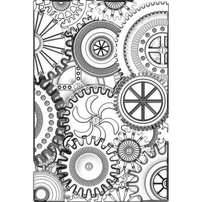 PRE-ORDER - Mini mechanics embossing folder from Tim Holtz Sizzix