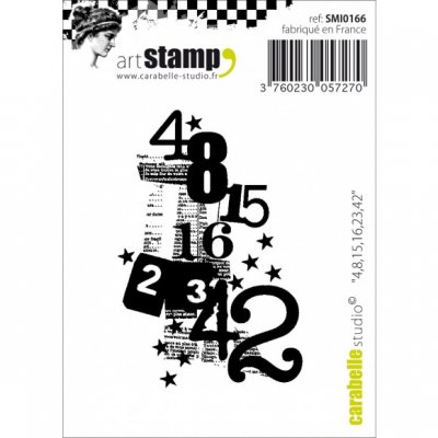 mini 4,8,15,16,23,42, numbers, siffror, stämpel, stamp, carabelle studio