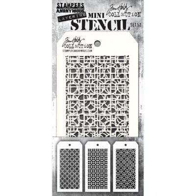 Mini stencil set 52 graphic patterns from Tim Holtz Stamper's Anonymous