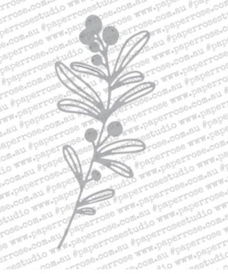 Mistletoe large metal die - Stansmall med en mistelkvist med bär från Paper Rose