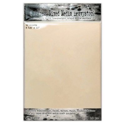 Mixed media heavystock 10 sheets - 10 ark med papper från Tim Holtz / Ranger 8½*11½