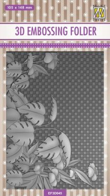 Monstera leaves embossing folder - Embossingfolder med blad från Nellie Snellen A6