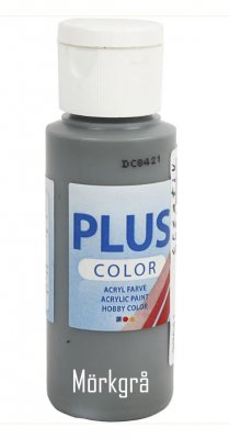 Dark grey gray acrylic paint from Plus Color 60 ml