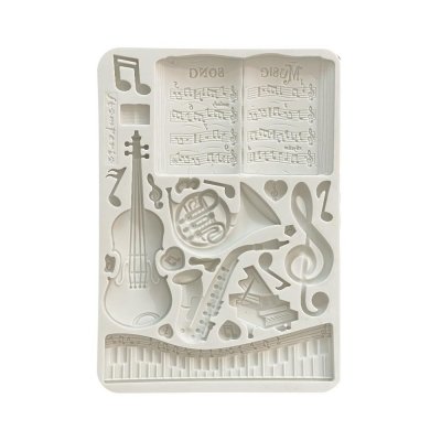MUSIC silicone mould from Stamperia A5