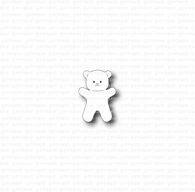 Tiny teddy bear die from Gummiapan Ca 13x18 mm