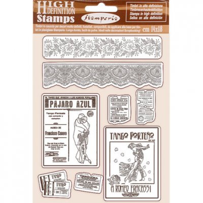 Natural Rubber Stamp set Desire Borders and Frame from Stamperia 14x18 cm