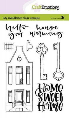 New home 3 clear stamp set from Craft Emotions A6