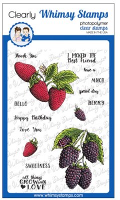 Berry sweet clear stamp set from Whimsy Stamps 10x15 cm