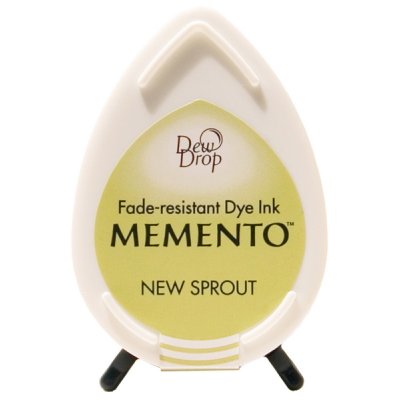 New sprout green dew drop ink - Grön stämpeldyna från Memento
