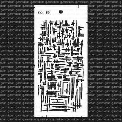 Doodle stripes stencil no 19 - Schablon från Gummiapan 10x21 cm