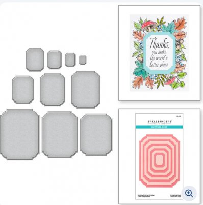 Notched Corner Frames Etched Dies - Stansmallar från Spellbinders