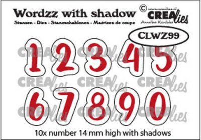 Numbers die set Numbers Wordzz die set z99 - Stansmallar med siffror från CreaLies