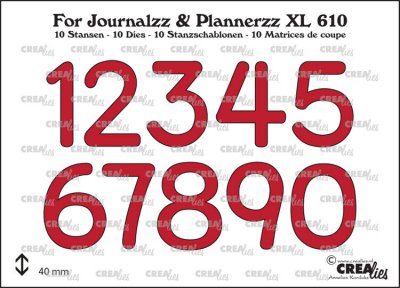 NUMBERS XL die set - Stora sifferstansmallar från CreaLies 4 cm höga