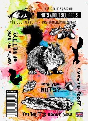 NUTS ABOUT SQUIRRELS clear stamp set from Visible image A6
