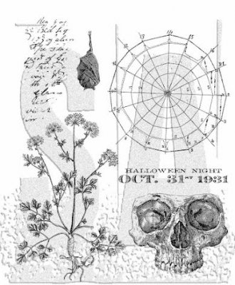 OBSCURE Halloween rubber stamp set - Stämpelset från Tim Holtz Stamper's anonymous