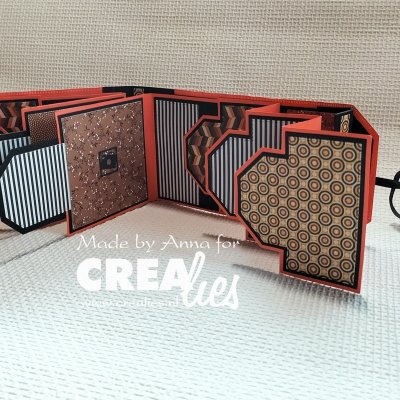 OCTAGON FLAP CARD Desing Q on the move 20 die set from CreaLies