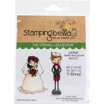 Oddball bride and groom rubber stamp set - Stämplar med brud och brudgum från Stamping Bella