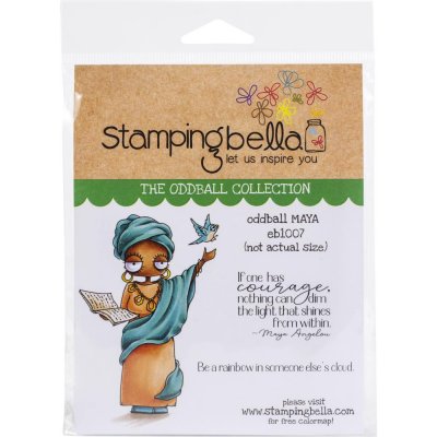 Oddball Maya Angelou rubber stamp from Stamping Bella
