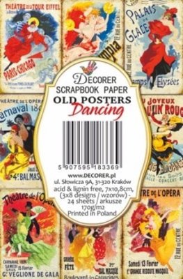 Old Posters Dancing Paper Pack - Småpapper med danstema från Decorer 7x10 cm