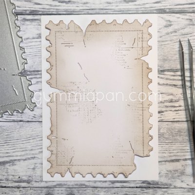 OLD STAMP BACKGROUND die Stor frimärkesbakgrund from Gummiapan ca 95 x 140 mm