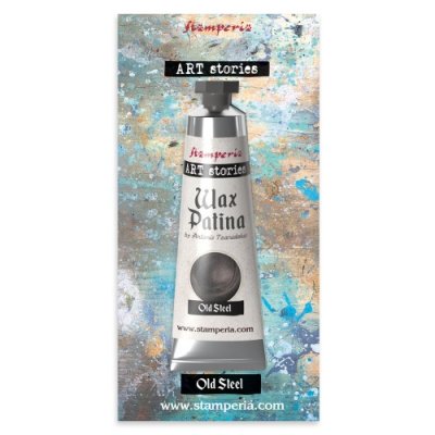 OLD STEEL WAX PATINA - Stålfärgat vax från Stamperia 40ml