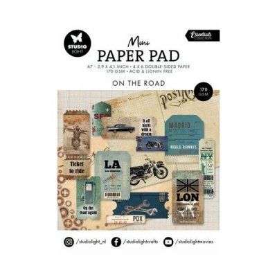 ON THE ROAD mini paper pad from Studio Light A7