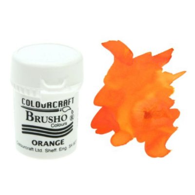 orange, brusho, pigment, pulver,