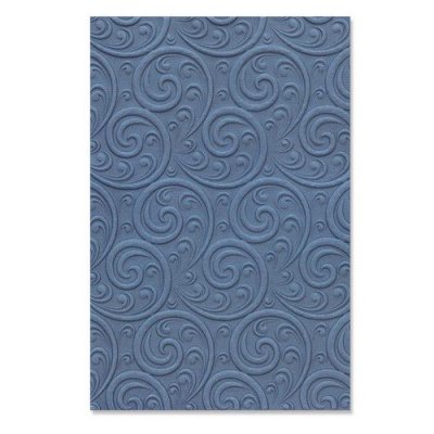 ORNAMENT SPIRAL 3D embossing folder - Embossingfolder med snirklar från Sizzix