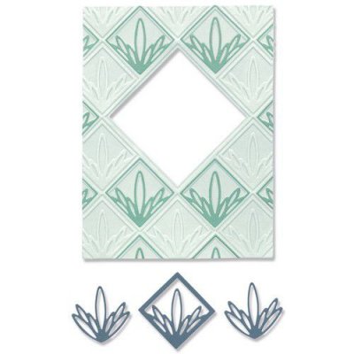 Ornate frame embossing folder - Embossingfolder med fin ram Lisa Jones Sizzix