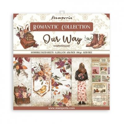 Our Way 6x6 Inch Paper Pack - Mönsterpapper från Stamperia 15x15 cm