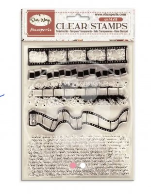 OUR WAY film strip clear stamp set - Stämpelset med filmtema från Stamperia