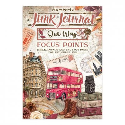 OUR WAY JUNK JOURNAL FOCUS POINTS - Dekorationer från Stamperia A5