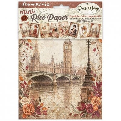 OUR WAY MINI RICE PAPER SELECTION - Rispapper från Stamperia A6