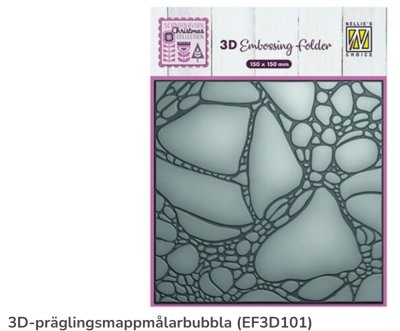 PAINT BUBBLE 3D embossing folder - Embossingfolder med färgbubblor från Nellie Snellen 15x15 cm