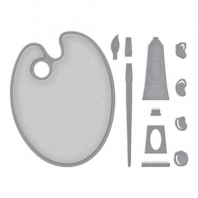 Painter's Palette Etched Die set from Vicky Papaioannou Spellbinders