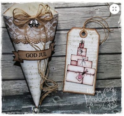 PAKETSTACK hög med presenter stämpelset från Hänglar & Wings A7