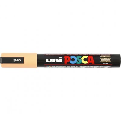 Pale orange posca marker PC-5M - Ljusorange tuschpenna med 2,5 mm-spets från Uni
