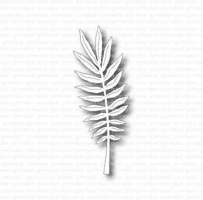 Palmblad stansmall från Gummiapan ca 32,5x85,5 mm