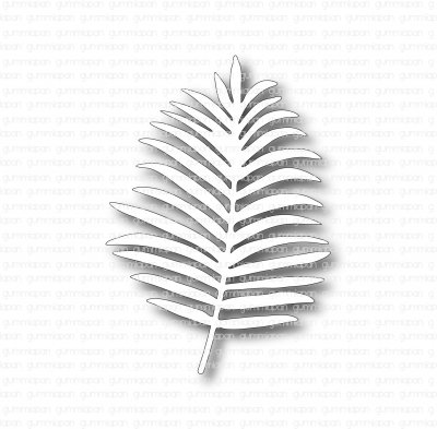 Palmblad vänster (Palm leaf die) - Stansmall från Gummiapan 4,6x6,5 cm