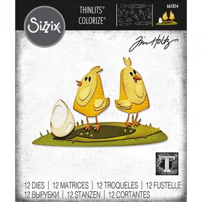 PAPERCUT CHICKS DIE SET - Kycklingstansmallar från Tim Holtz Sizzix