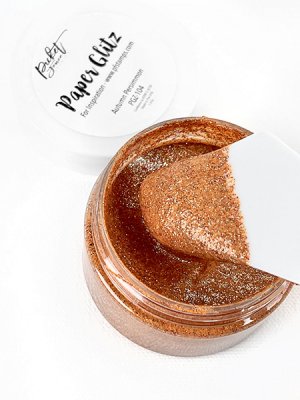 Autumn Persimmon copper orange paper glitz 1.9 oz - Koppparorangeglittrig krämpasta från Picket fence studios