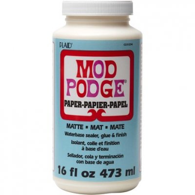Paper Matte Sealer Glue Finish 16 fl oz - Matt lim från Mod Podge 473 ml