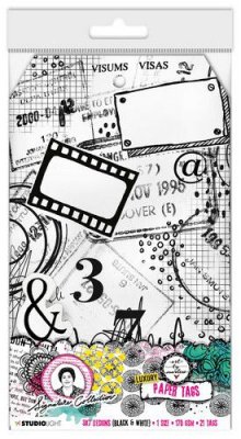 PAPER TAGS Signature Collection nr.01 - Dekorationer från Art by Marlene Studio Light 10x17 cm