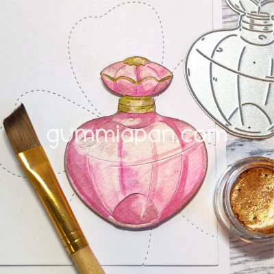 Perfume bottle 4 die from Gummiapan ca 53x64 mm